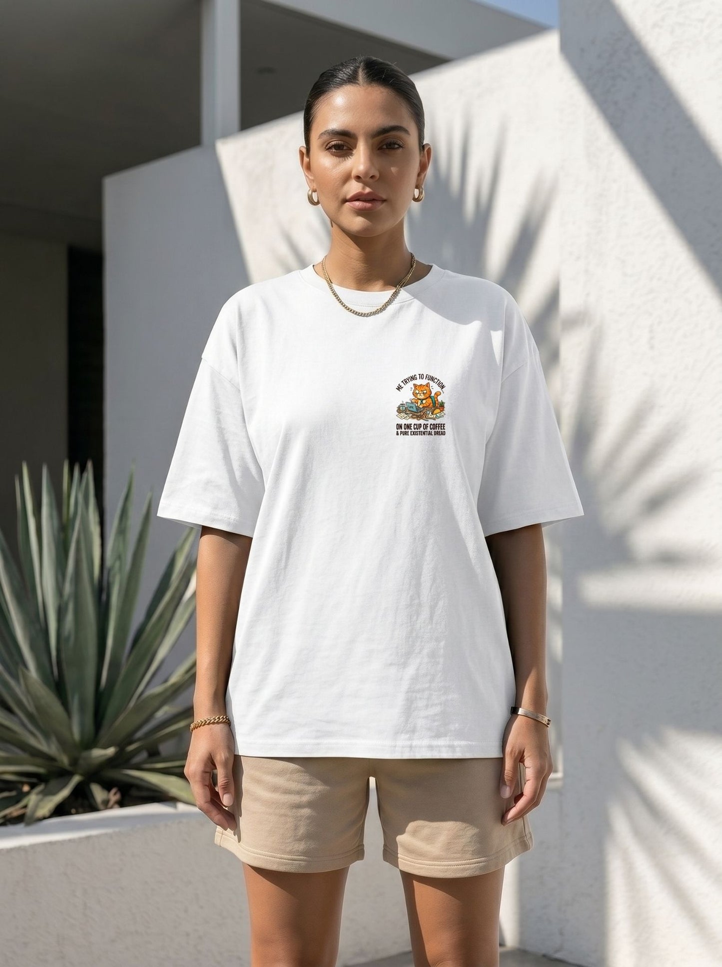 Me Trying To Function On One Cup Of Coffee Oversized T-Shirt