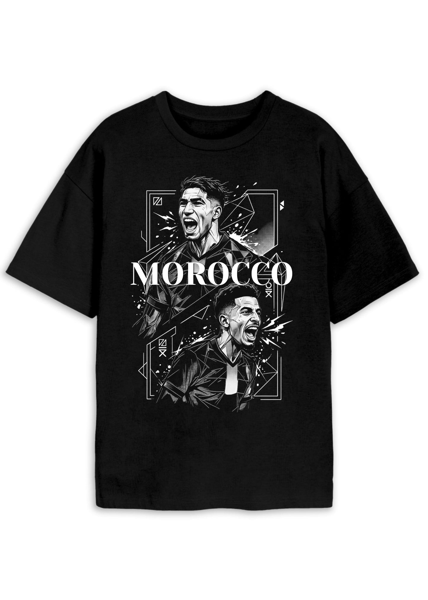 Morocco Warriors Oversized Tee – Black Edition