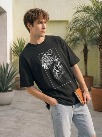 Tribal Leopard Oversized Tee