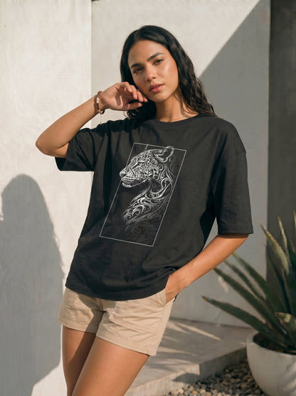 Tribal Leopard Oversized Tee