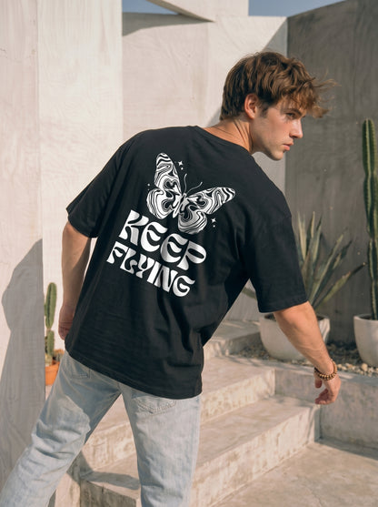 Keep Flying Butterfly Oversized Tee