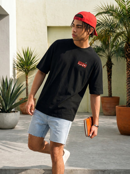HUBB حب Oversized Graphic Tee