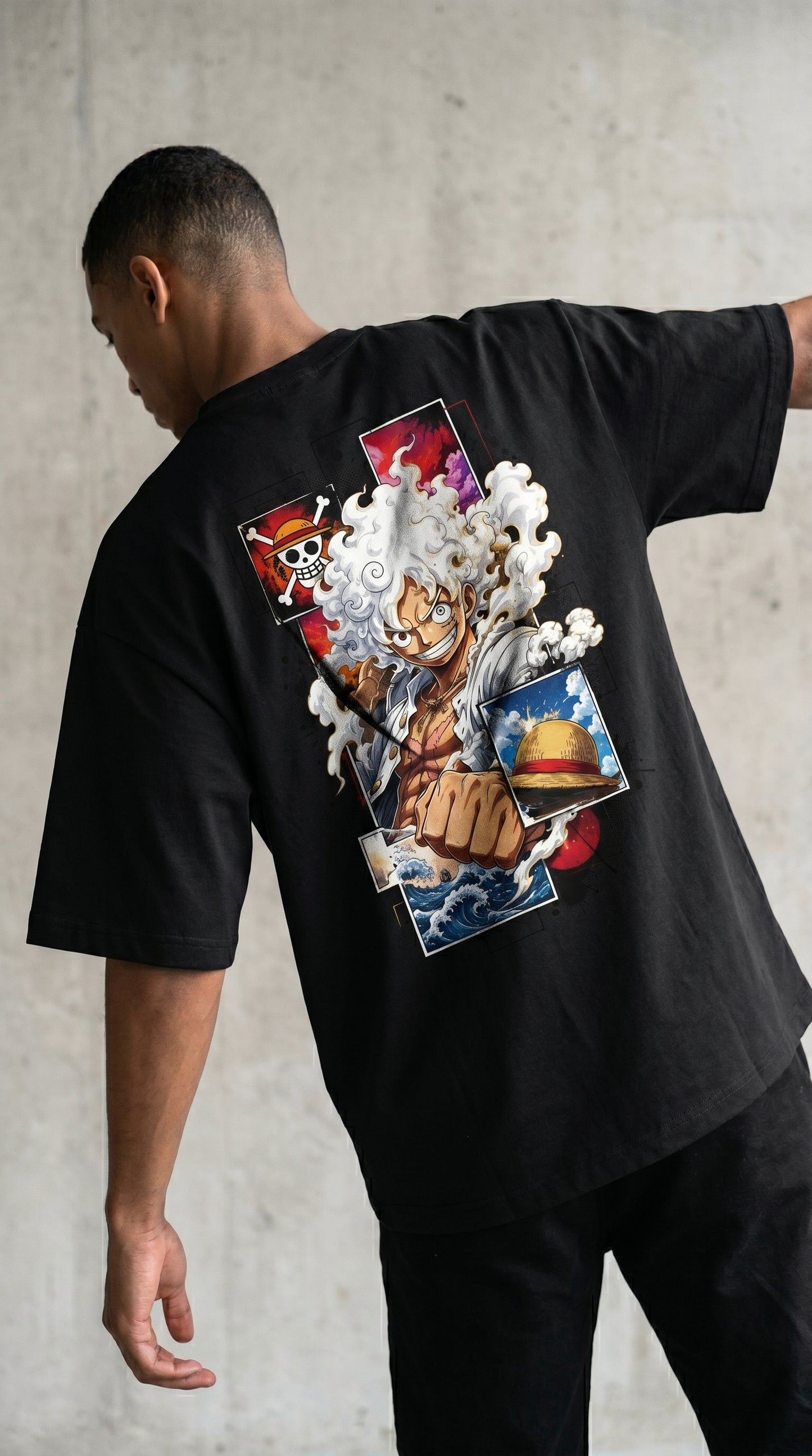Luffy Gear 5 – Sun God Nika | One Piece Oversized Tee