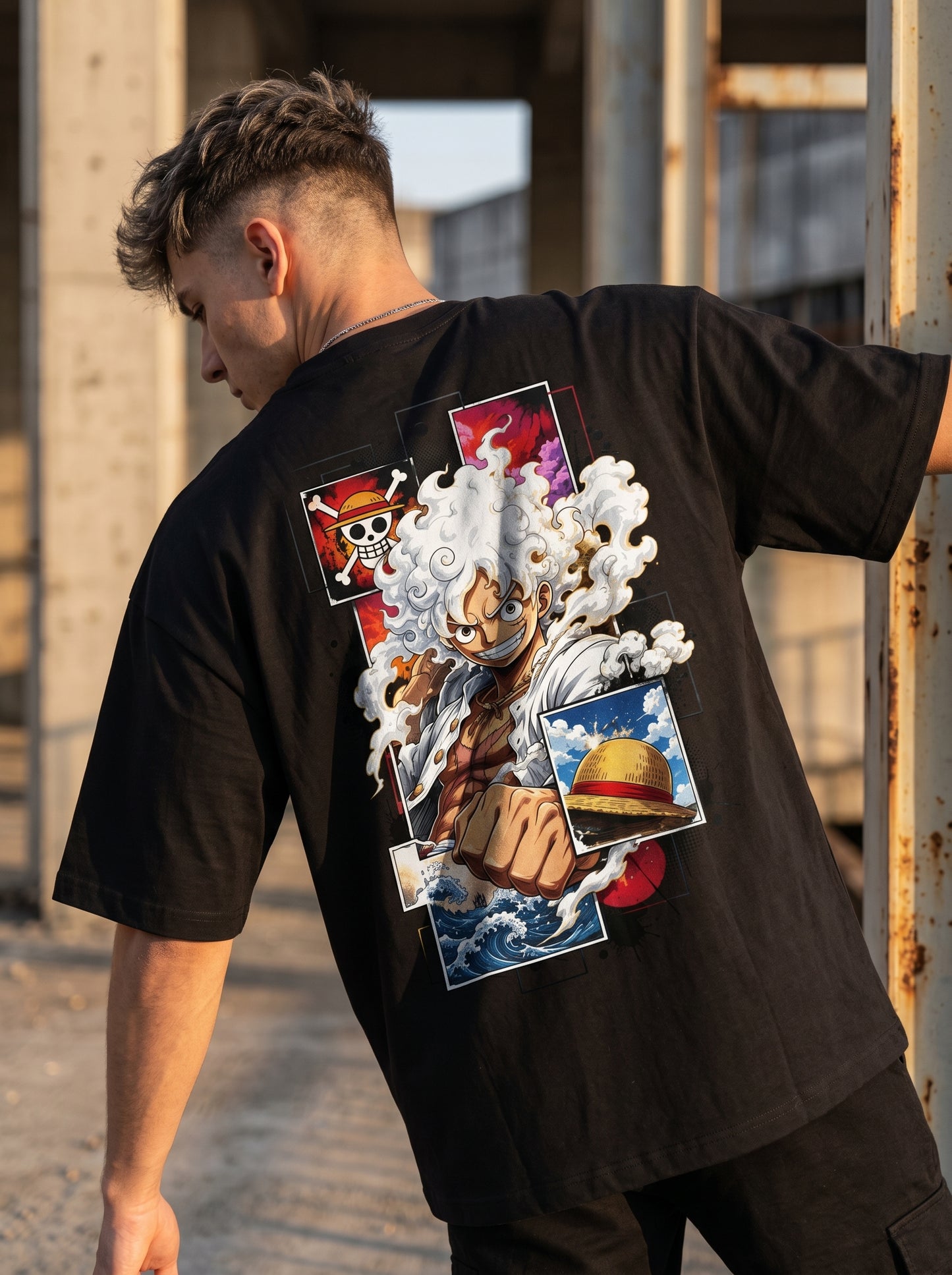 Luffy Gear 5 – Sun God Nika | One Piece Oversized Tee