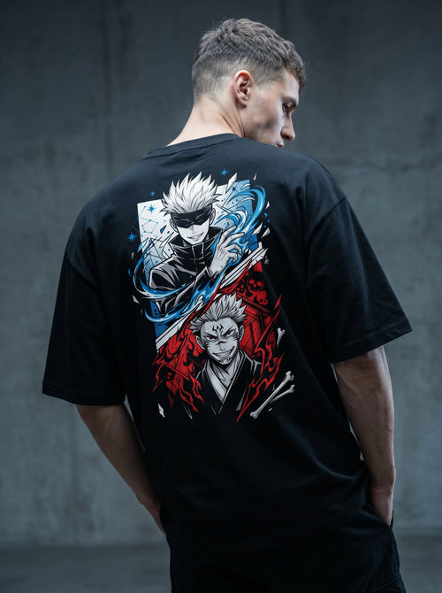Gojo x Sukuna – Cursed Clash | Jujutsu Kaisen Oversized Tee