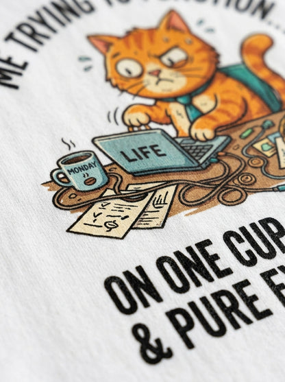 Me Trying To Function On One Cup Of Coffee Oversized T-Shirt