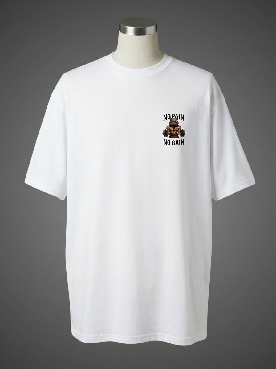 No Pain No Gain Oversized Tee – Beast Mode Activated