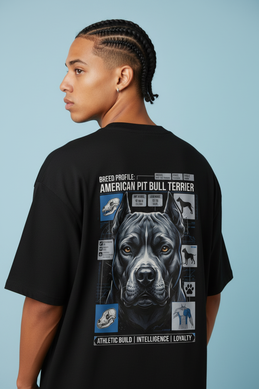 Blue BG Black Back Standing