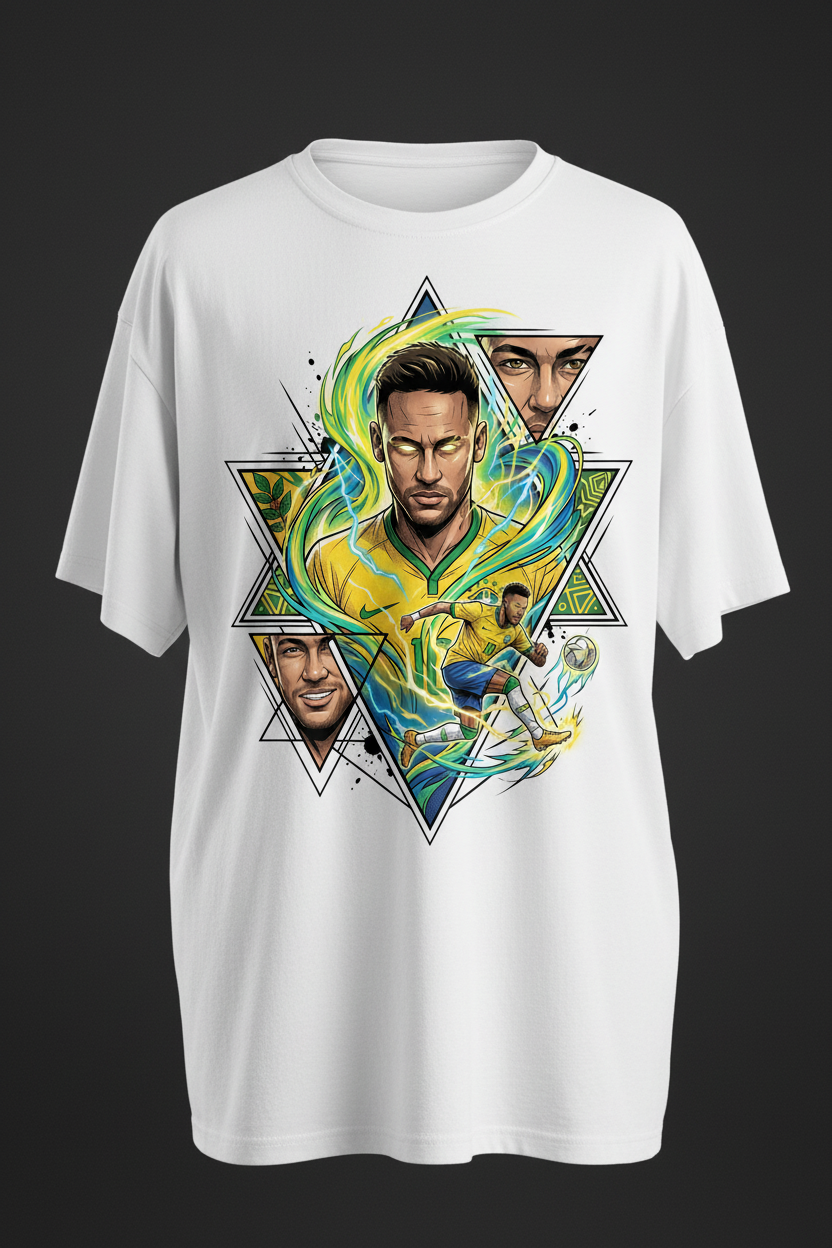 Brazil Neymar - White Front Mockup