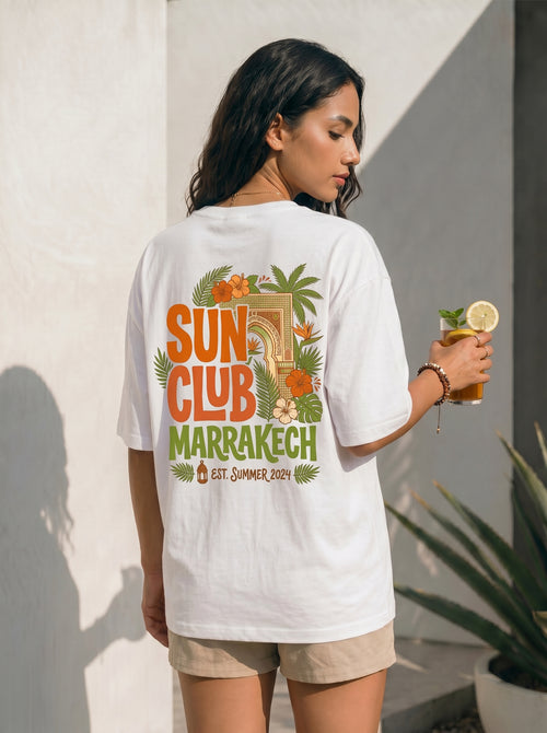Marrakech Sun Club Graphic Summer Tee
