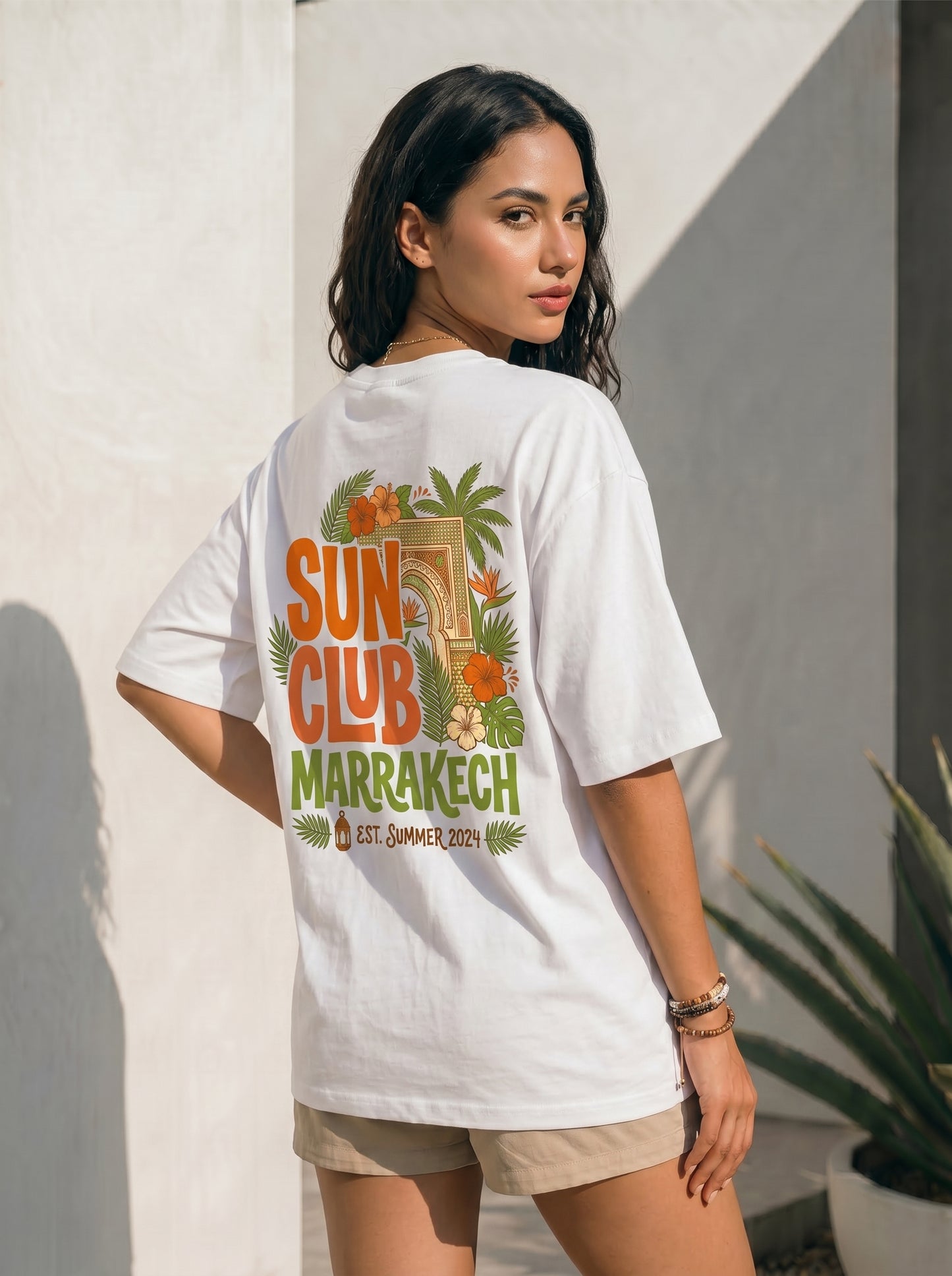Marrakech Sun Club Graphic Summer Tee