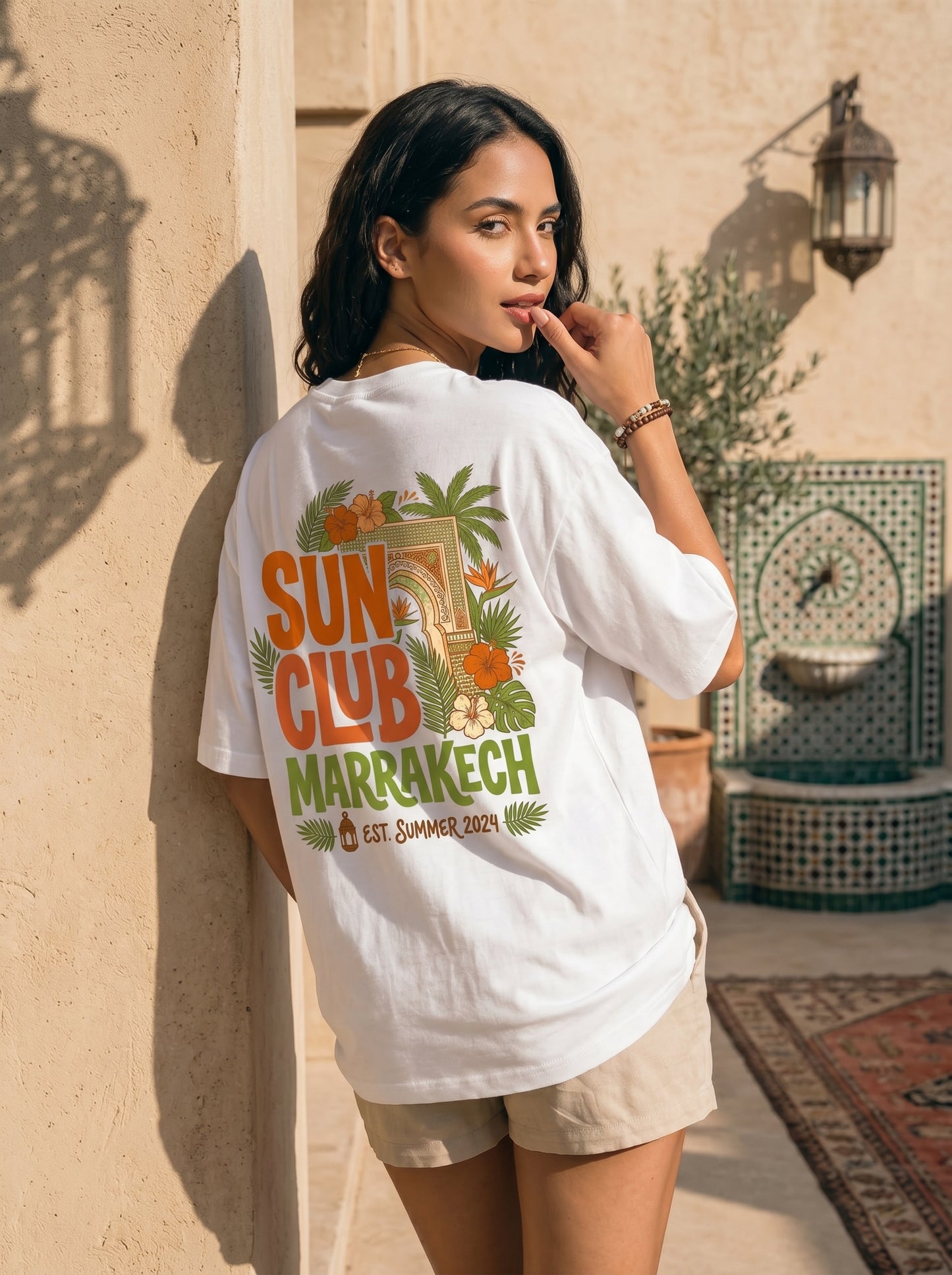 Marrakech Sun Club Graphic Summer Tee