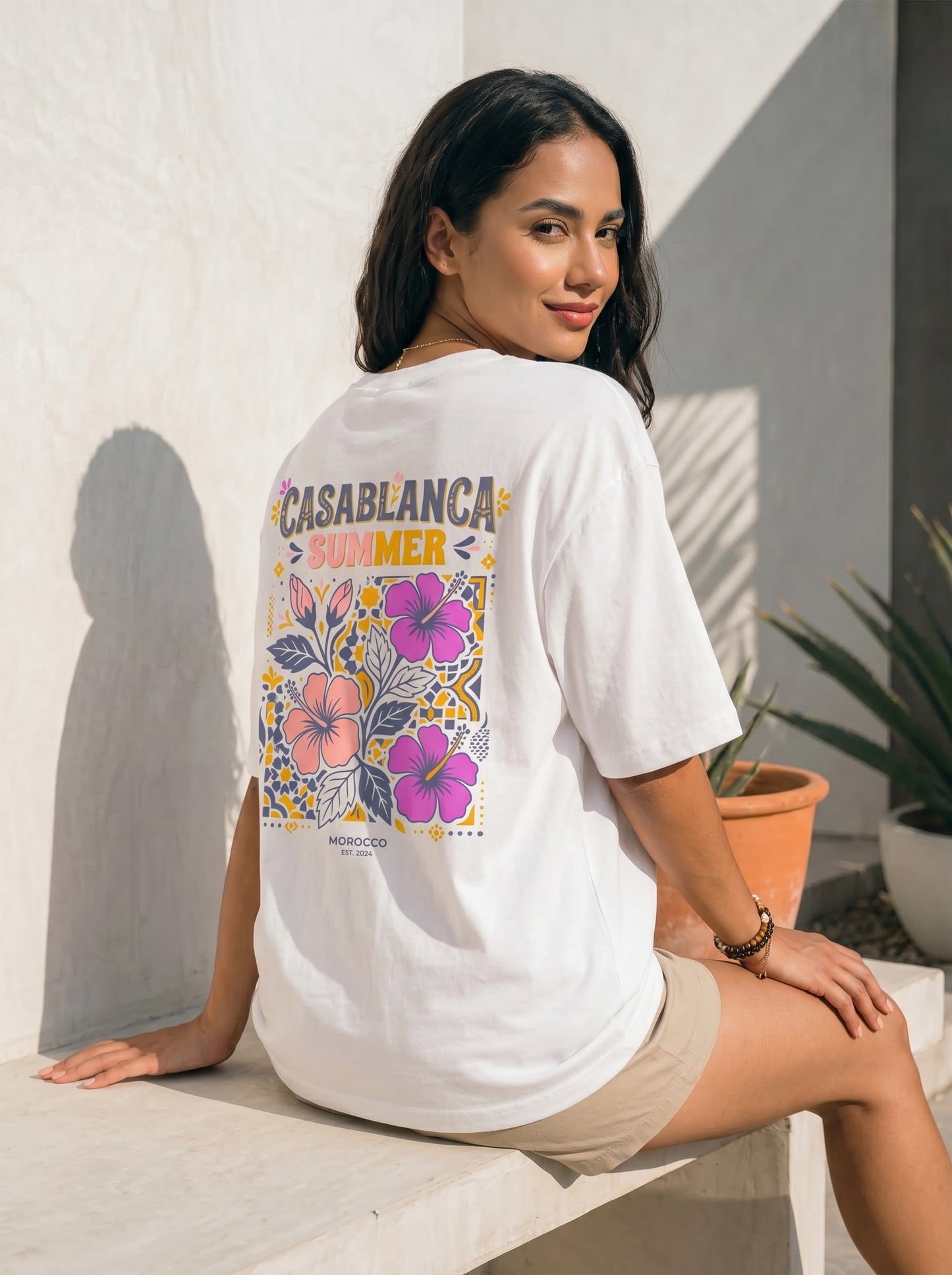 Casablanca Summer Retro Floral T-Shirt
