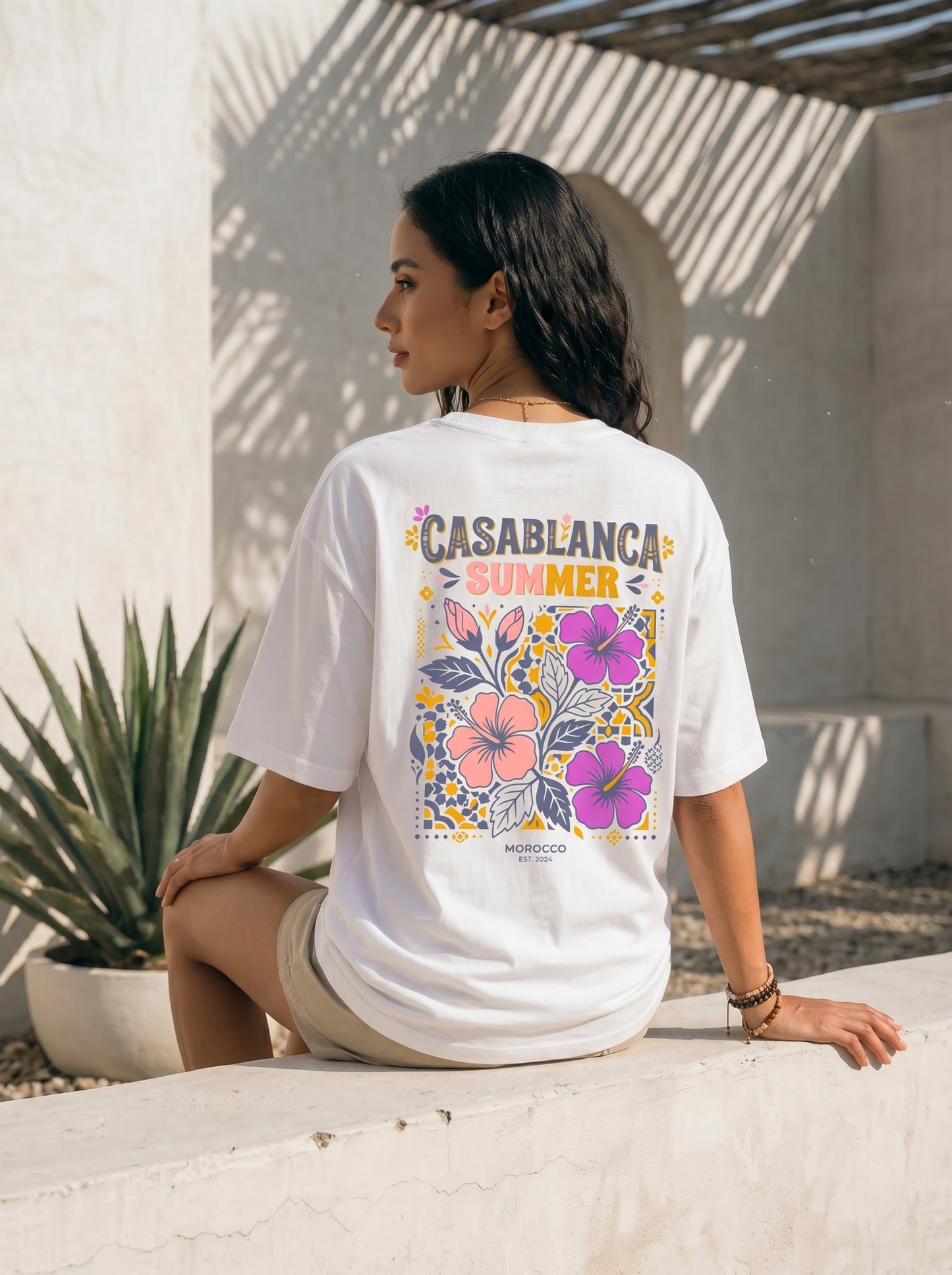 Casablanca Summer Retro Floral T-Shirt