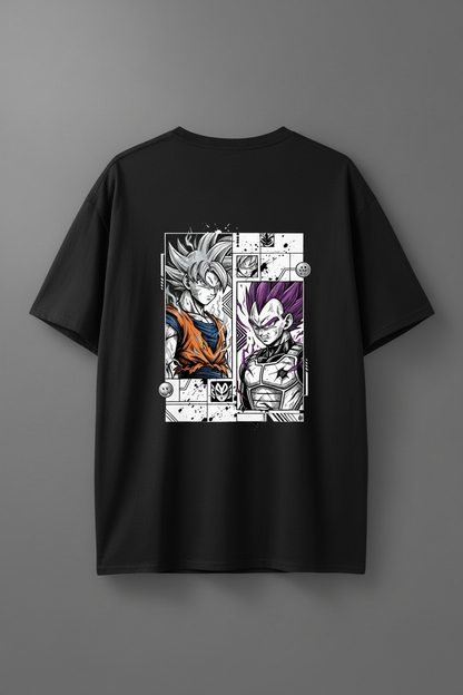 Goku & Vegeta – Black Tee Back Print