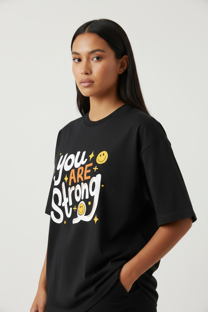 Hajar Black You Are Strong Side