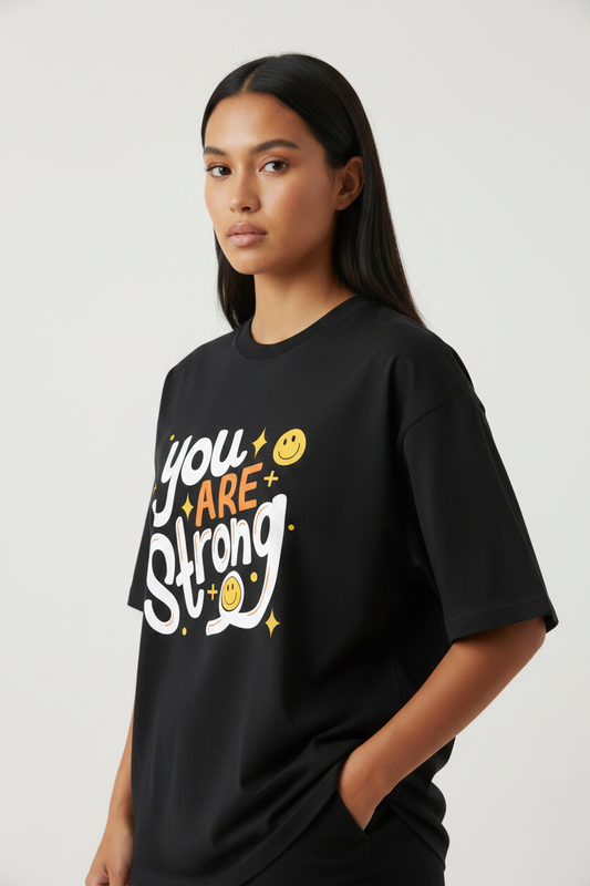 Hajar Black You Are Strong Side