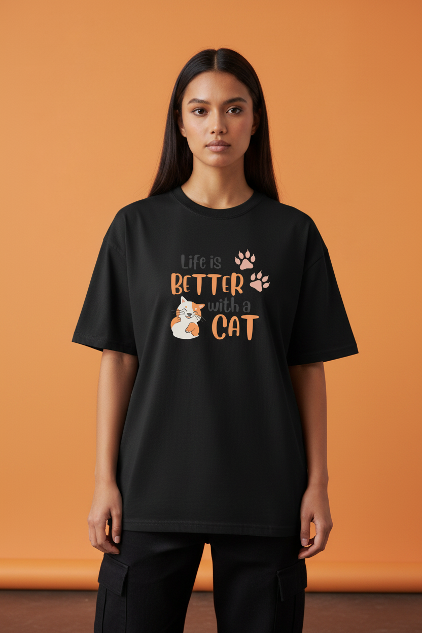 Hajar Cat Tee Full Body
