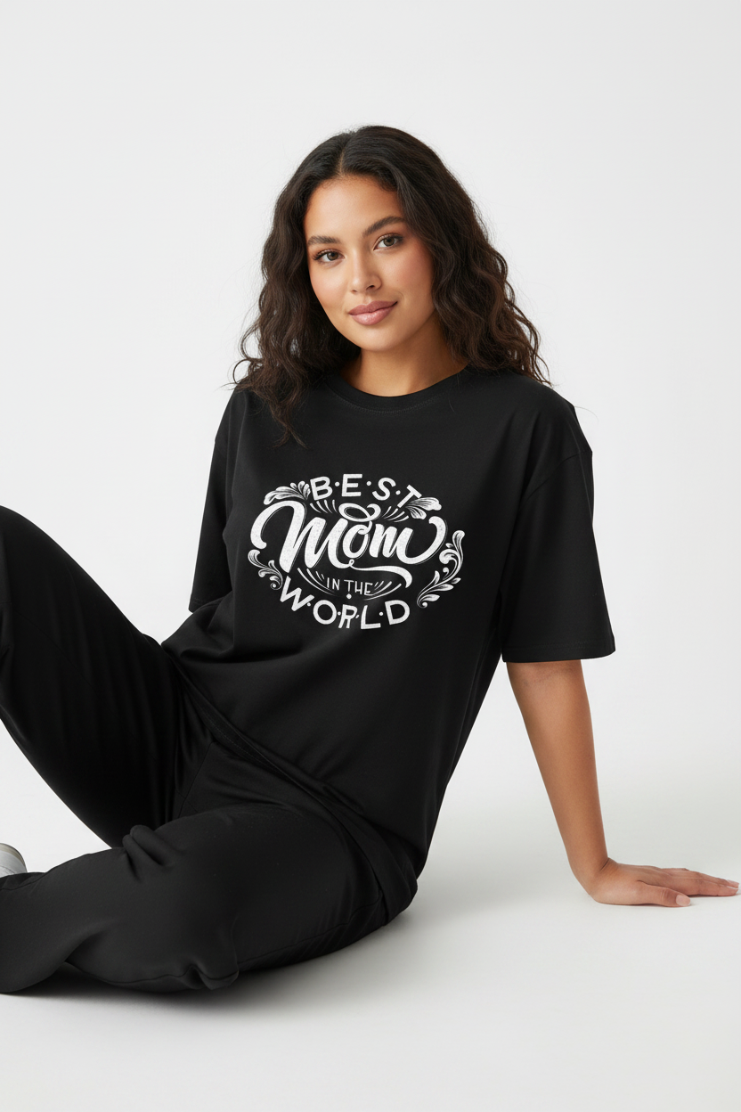 Hajar1 Best Mom Black Floor