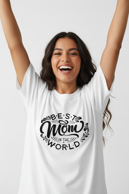 Hajar1 Best Mom White Arms Up