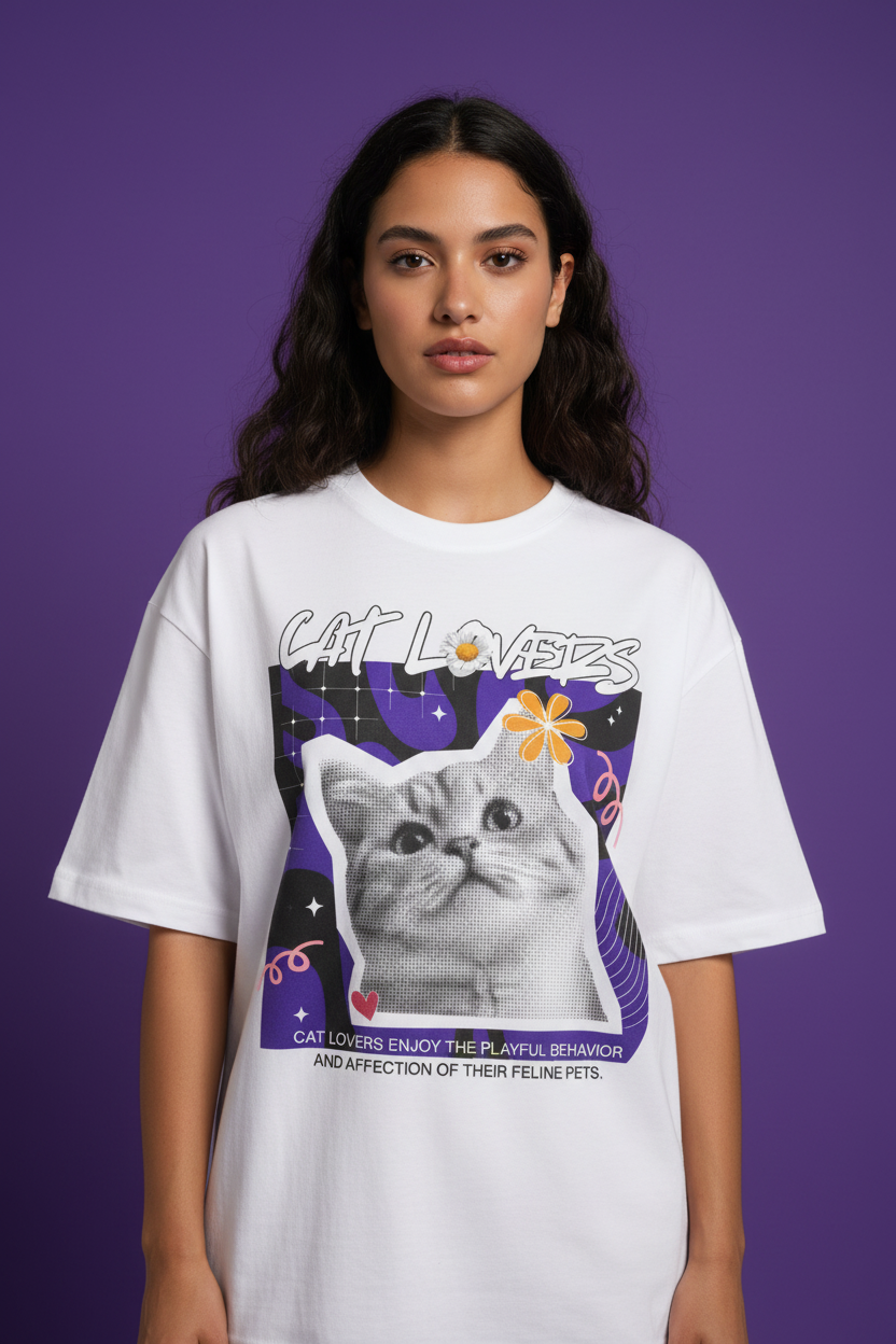 Hajar1 Cat Lovers White Close Standing