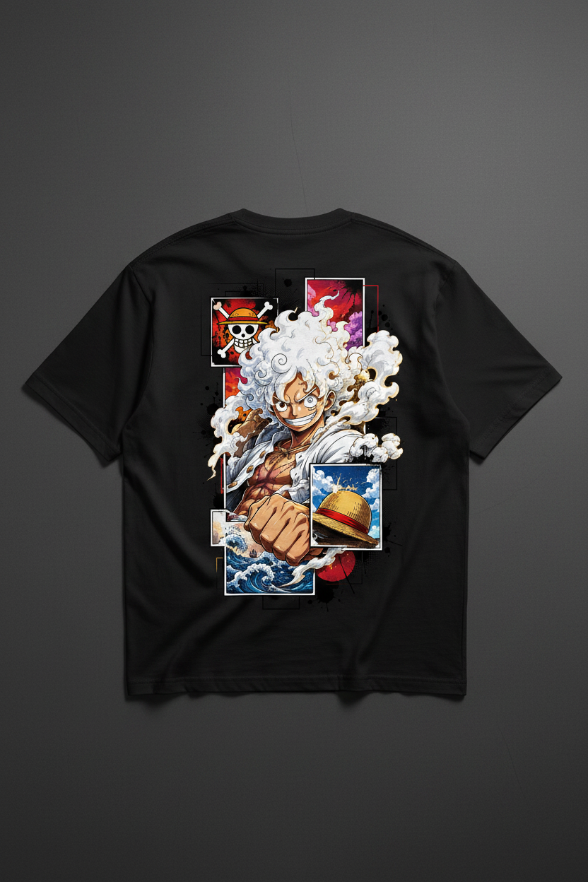 Luffy Gear 5 – Black Tee Back