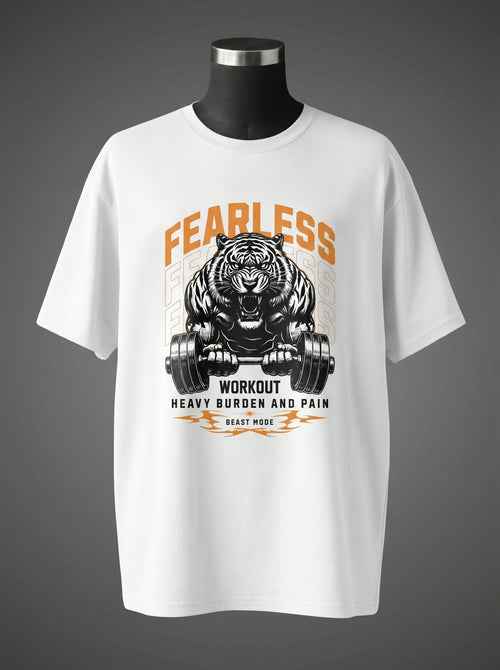 Fearless Oversized Tee – Beast Mode Workout