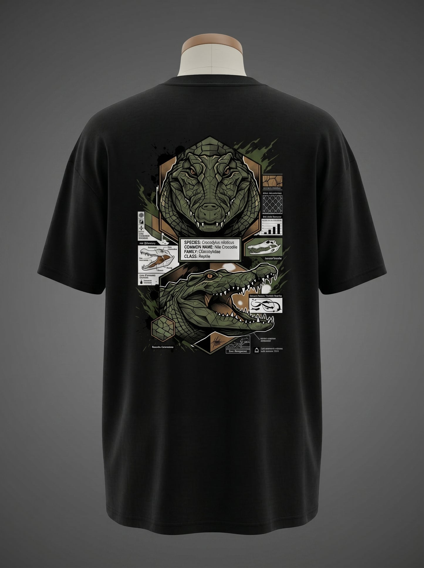Nile Crocodile Oversized Tee – Ancient Predator