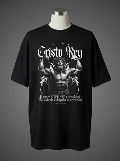 Viva Cristo Rey Oversized Tee – Faith & Strength