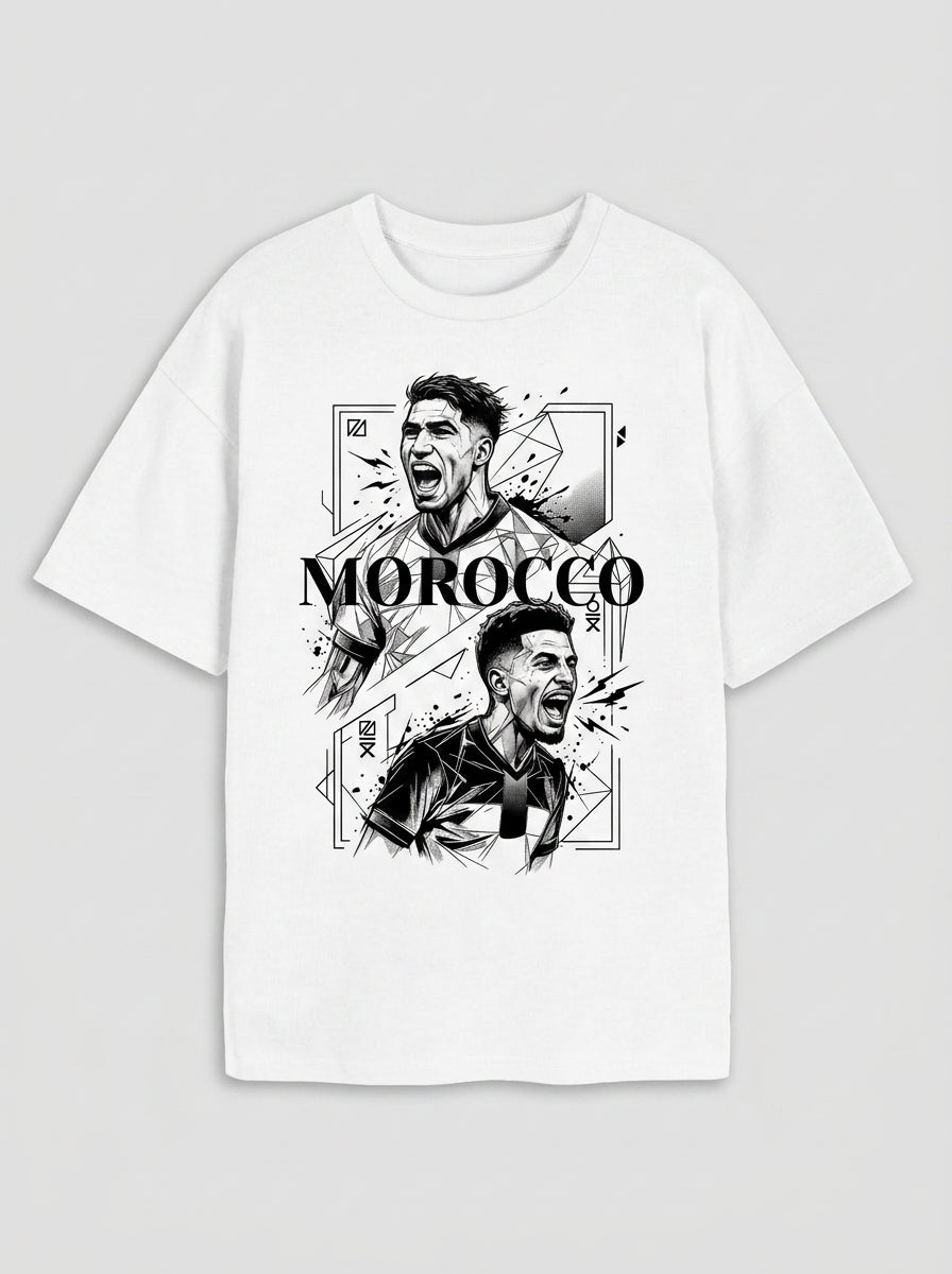 Morocco Warriors Oversized Tee – Black Edition