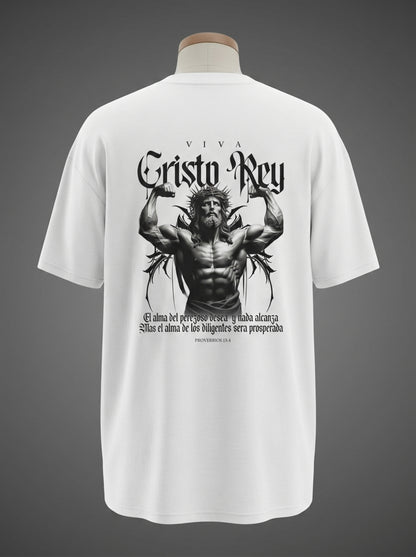 Viva Cristo Rey Oversized Tee – Faith & Strength