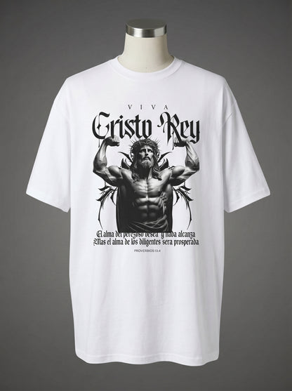 Viva Cristo Rey Oversized Tee – Faith & Strength