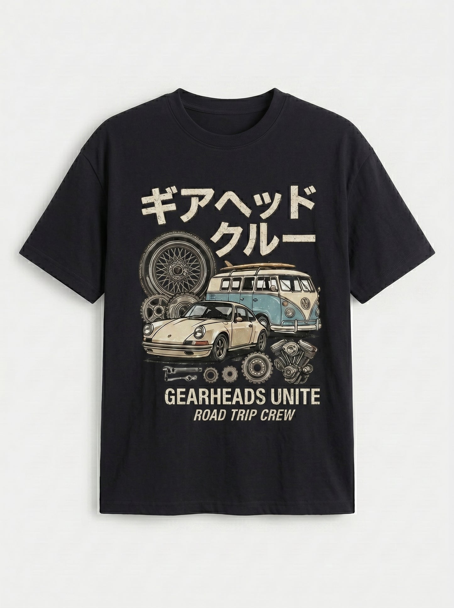 Gearheads Unite Oversized Graphic Tee