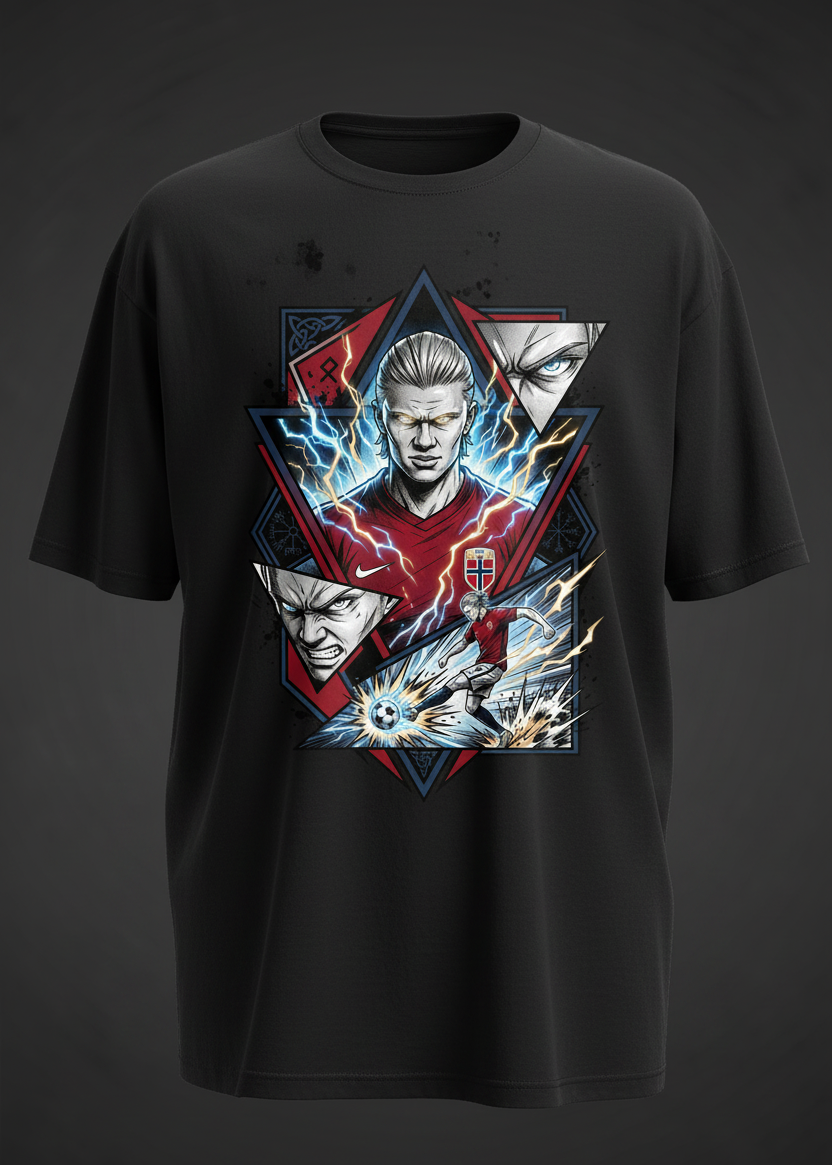 Norway Haaland - Black Front Mockup