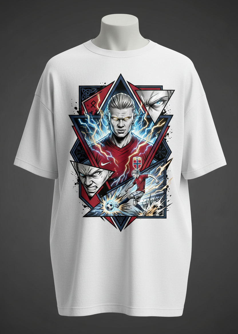 Norway Haaland - White Front Mockup