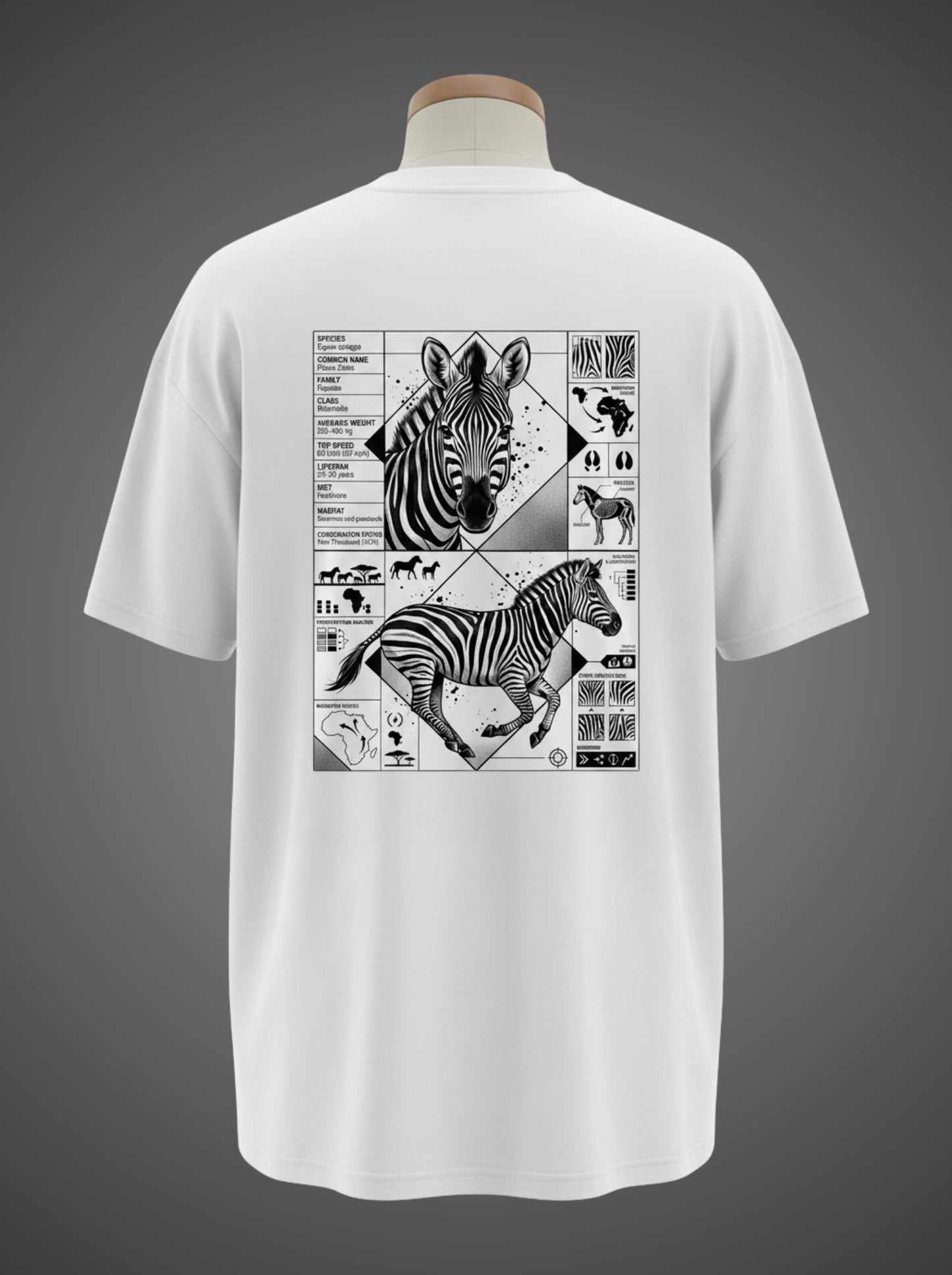 Zebra Oversized Tee – Born to Run Free