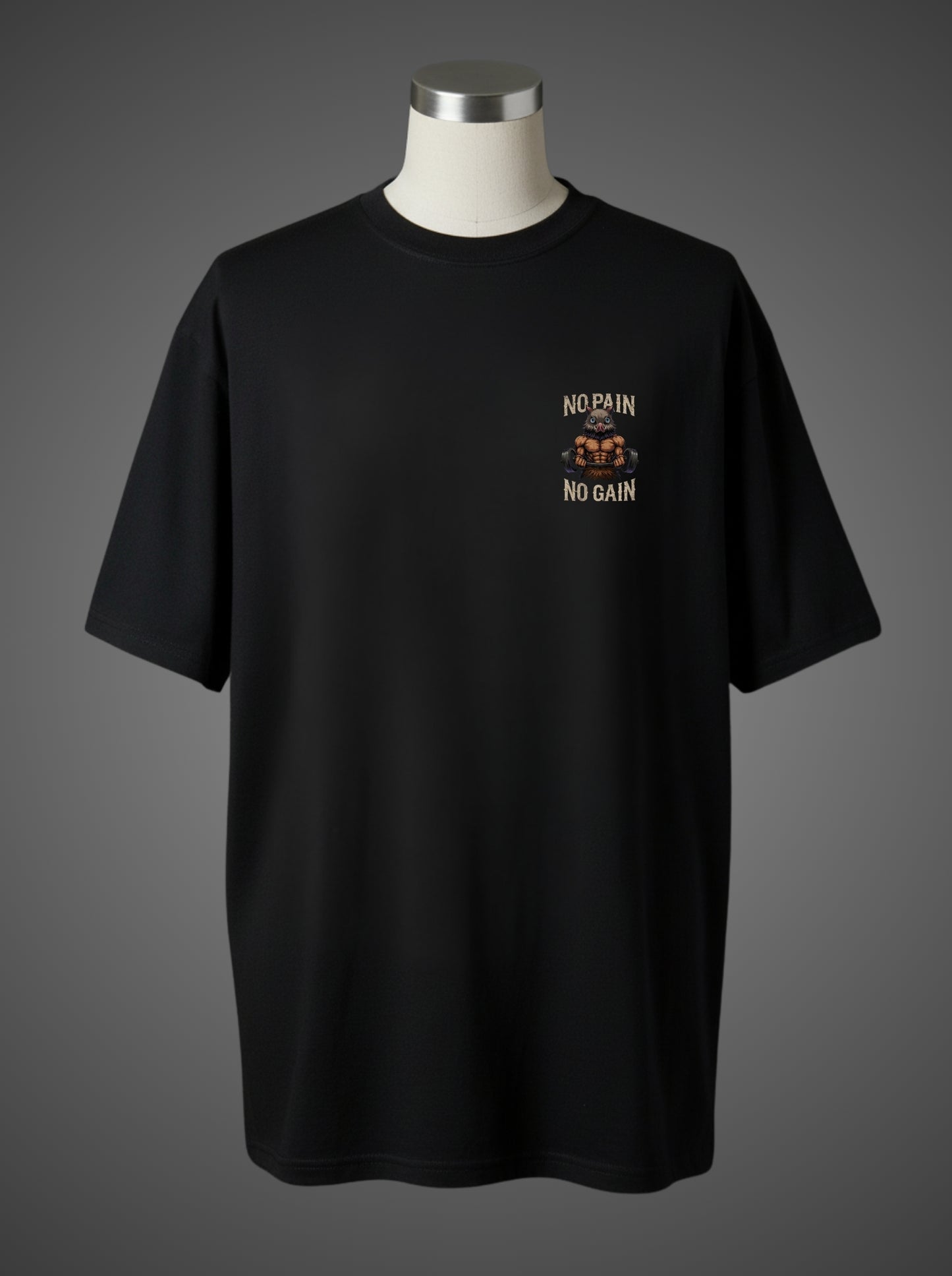 No Pain No Gain Oversized Tee – Beast Mode Activated