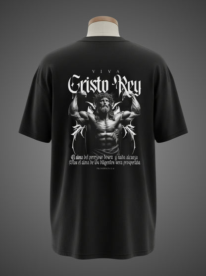 Viva Cristo Rey Oversized Tee – Faith & Strength