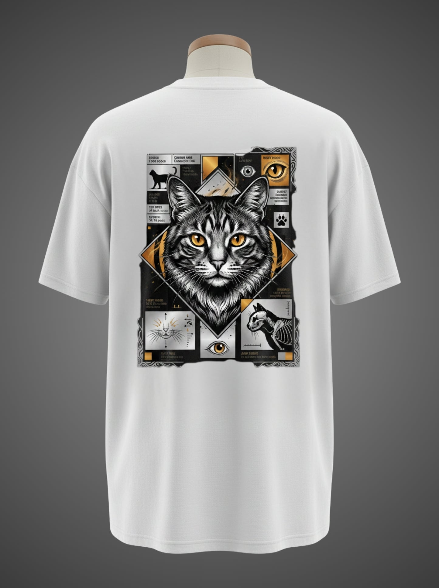 Domestic Cat Oversized Tee – Golden Eyes, Wild Soul
