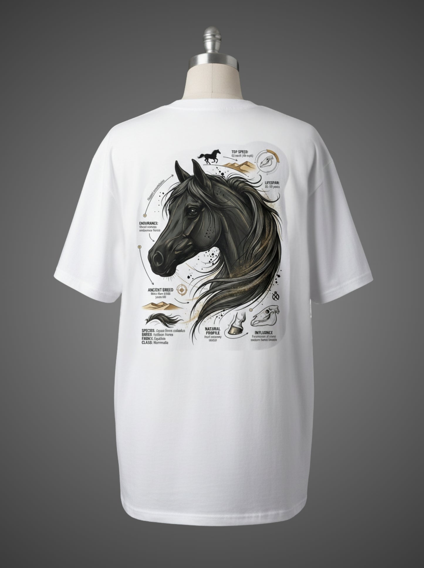 Arabian Horse Oversized Tee – Ancient Breed, Wild Spirit