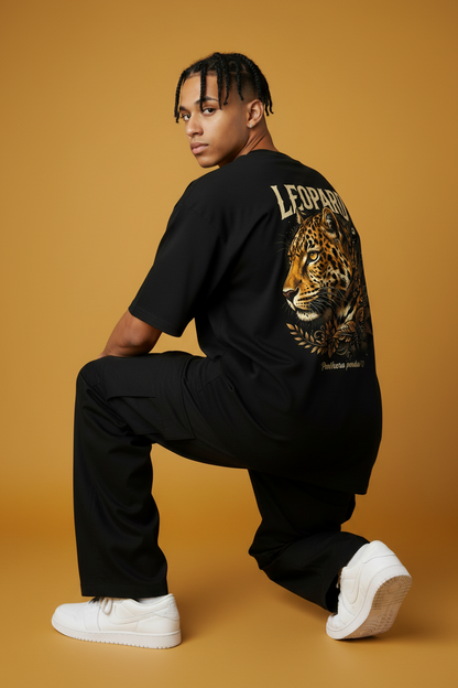 Leopard Oversized Tee – Ghost of the Savanna
