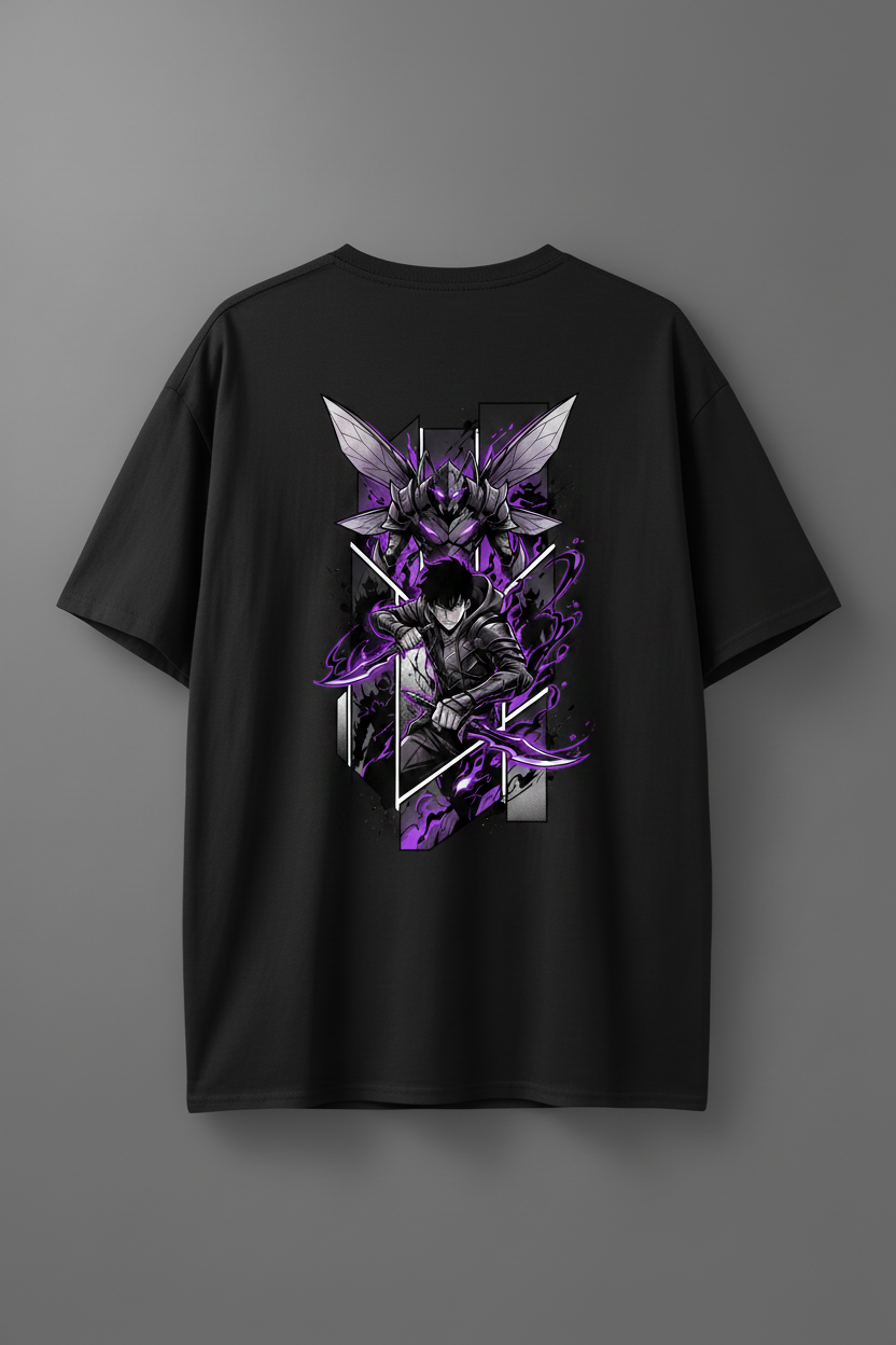 Solo Leveling – Black Tee Back