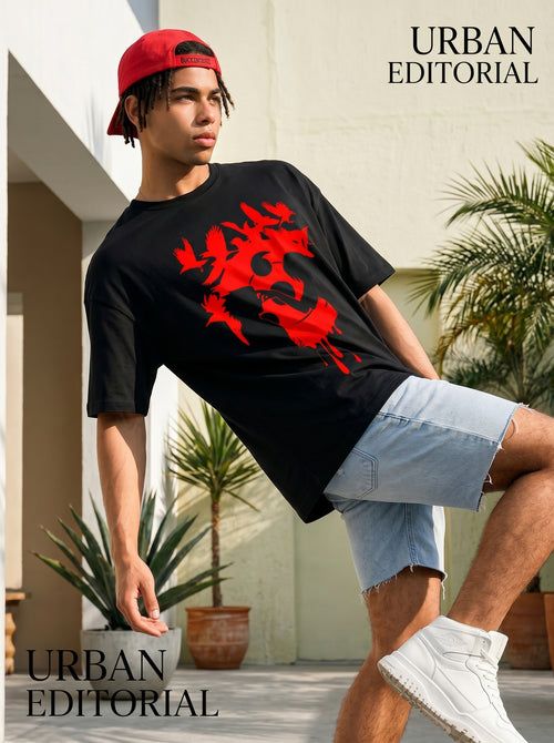 Uchiha Clan Oversized Anime Tee – Sasuke & Itachi